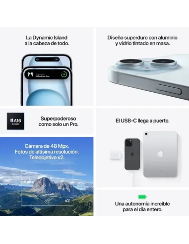 Apple iPhone 15 256GB Azul