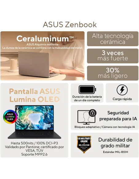 Portátil ASUS Zenbook S16 OLED UM5606GA-SR348W con NPU