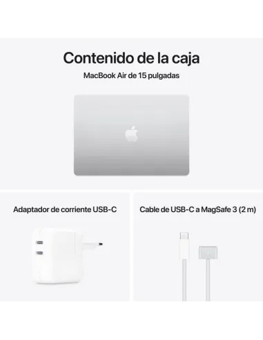 Portátil Apple MacBook Air M4 (2025) 15,3 MW1H3Y/A Plata