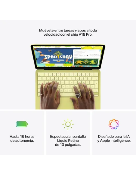 Portátil Apple MacBook Neo 13" (2026) MHFE4Y/A Cítrico