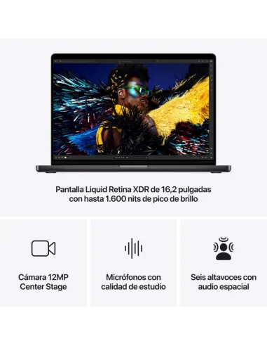 Portátil Apple MacBook Pro M4 Max (2024) MX313Y/A 48GB y 1TB