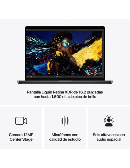 Portátil Apple MacBook Pro M4 Max (2024) MX313Y/A 48GB y 1TB