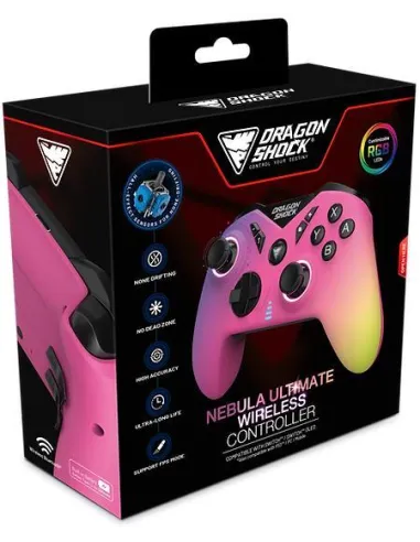 DragonShock Nebula Ultimate Pro Mando Inalámbrico para Nintendo Switch Rosa