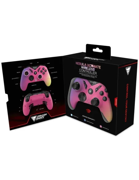 DragonShock Nebula Ultimate Pro Mando Inalámbrico para Nintendo Switch Rosa