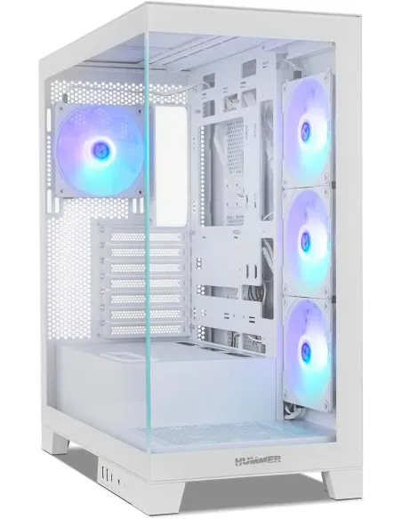 NOX Hummer Galaxy Blanca aRGB Cristal Templado y USB-C 3.0