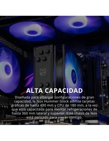 Semitorre ATX NOX Hummer Galaxy Negra con USB-C