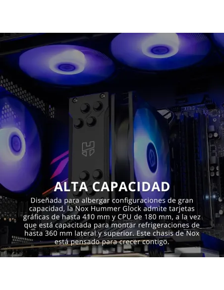 Semitorre ATX NOX Hummer Galaxy Negra con USB-C