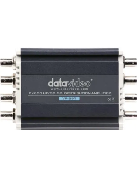 DataVideo VP-597 Amplificador de Distribución 2x6 3G HD/SD-SDI