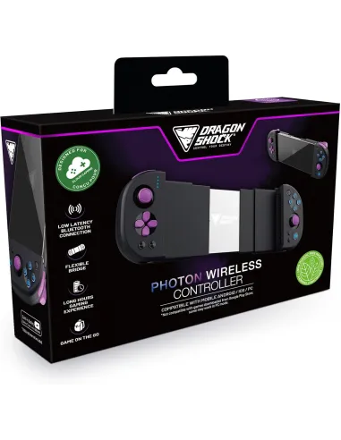 DragonShock Photon Negro: gamepad Bluetooth para móvil y PC