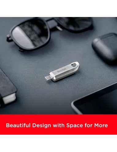 Pendrive USB-C SanDisk Ultra Luxe 256 GB Plata
