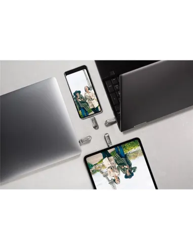 Pendrive USB-C SanDisk Ultra Luxe 128 GB Plata
