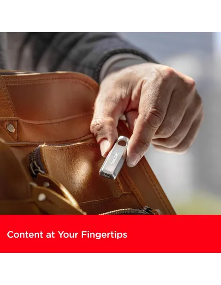 Pendrive USB-C SanDisk Ultra Luxe 128 GB Plata