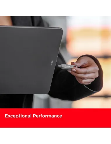 Pendrive USB-C SanDisk Ultra Luxe 128 GB Plata