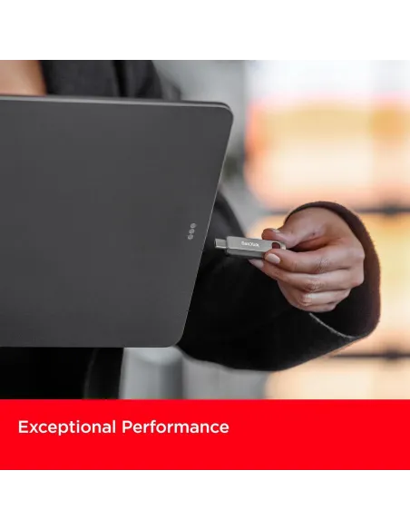 Pendrive USB-C SanDisk Ultra Luxe 128 GB Plata