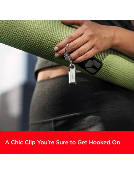 Pendrive USB-C SanDisk Ultra Luxe 128 GB Plata