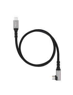 Nanocable 10.01.4700 Cable USB-C acodado 3.2 Gen2 10Gbp 100W/5A, 4K/60Hz, USB-C/M-USB-C/M 50cm Negro-CABL65271