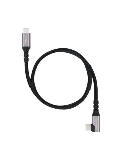 Nanocable 10.01.4703 Cable USB-C acodado 3.2 Gen2 10Gbp 100W/5A, 4K/60Hz, USB-C/M-USB-C/M 3M Negro-CABL65274