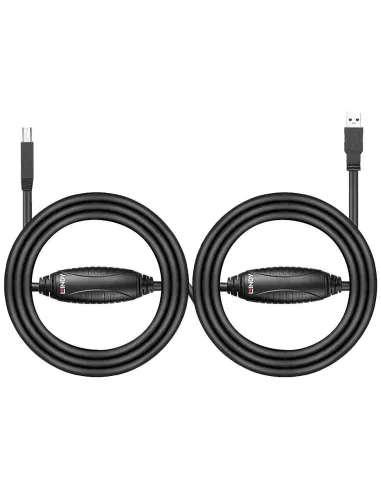 Lindy 43098 Cable USB-A a USB-B Macho/Macho 10 M Negro