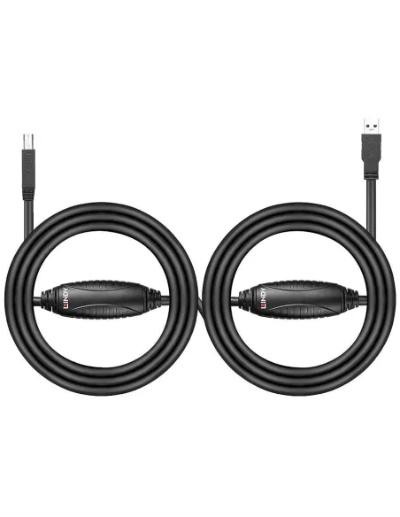 Lindy 43098 Cable USB-A a USB-B Macho/Macho 10 M Negro