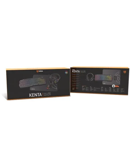 kit gaming 4 en 1 KROM Kenta 4 en 1 RGB Negro para PC