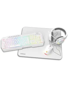 KROM KENTA PC Combo Gaming 4 en 1 RGB Blanco-FTRCTR0266