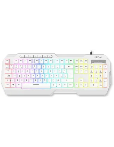 KROM Kenta combo gaming 4 en 1 RGB blanco para PC
