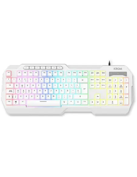 KROM Kenta combo gaming 4 en 1 RGB blanco para PC