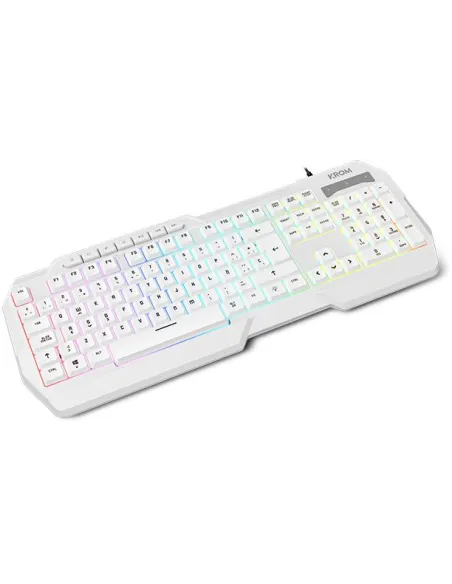 KROM Kenta combo gaming 4 en 1 RGB blanco para PC