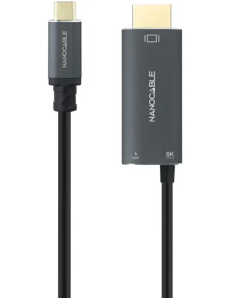 Nanocable 10.15.5182: USB-C a HDMI 2.1 con PD