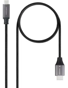 Nanocable 10.15.5262 Cable Conversor USB-C a HDMI V2.0 4K, USB-C/M – HDMI/M 1.8M Negro-AISCCI0779