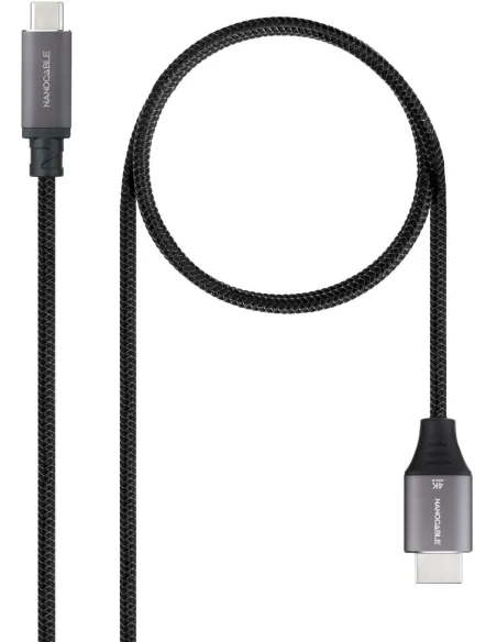 Nanocable 10.15.5262 Cable Conversor USB-C a HDMI V2.0 4K, USB-C/M – HDMI/M 1.8M Negro