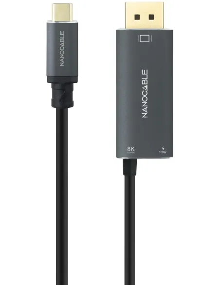 Nanocable 10.15.5012 USB?C a DP 1.4 8K + PD