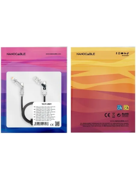 Cable Lightning Nanocable 10.01.2601 USB-C de 1M para iPhone