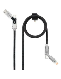 Nanocable 10.01.2601 Cable USB 2.0 Tipo-C Macho + USB Macho + Lightning Macho Hasta 27W 1M Negro-APTAPC1244