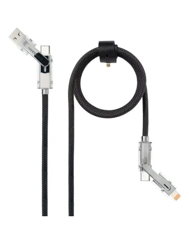 Nanocable 10.01.2601 Cable USB 2.0 Tipo-C Macho + USB Macho + Lightning Macho Hasta 27W 1M Negro