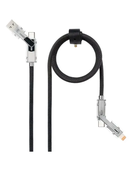 Nanocable 10.01.2601 Cable USB 2.0 Tipo-C Macho + USB Macho + Lightning Macho Hasta 27W 1M Negro
