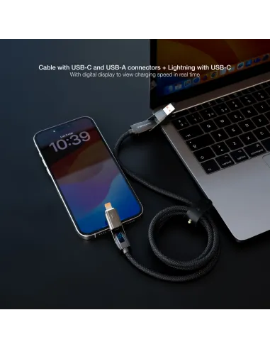 Cable USB-C a Lightning 1 m Nanocable 10.01.2501