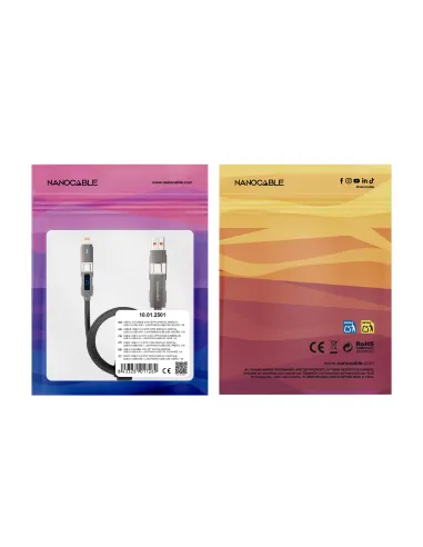 Cable USB-C a Lightning 1 m Nanocable 10.01.2501