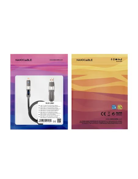 Cable USB-C a Lightning 1 m Nanocable 10.01.2501