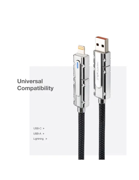 Cable Lightning Nanocable 10.01.2602 de 2 m USB-C/USB-A 27 W