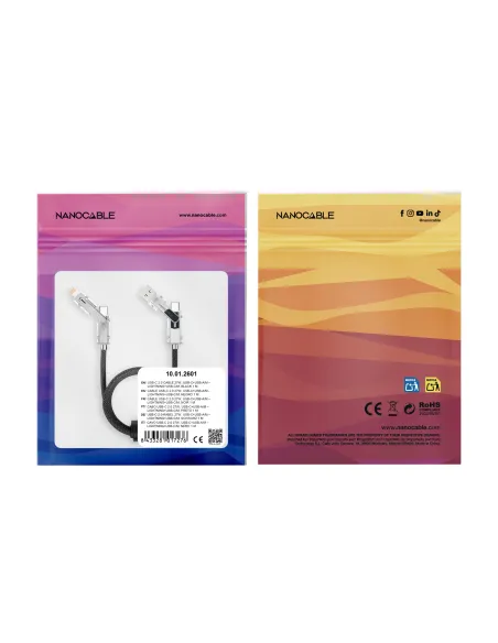 Cable Lightning Nanocable 10.01.2602 de 2 m USB-C/USB-A 27 W