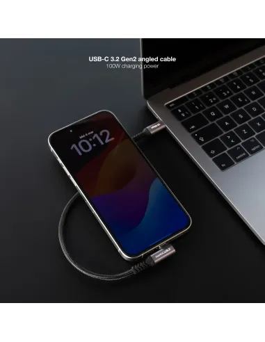 Cable USB-C acodado Nanocable 10.01.4700