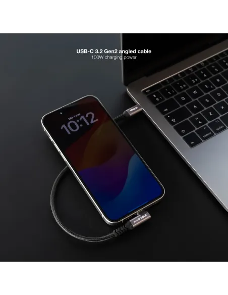 Cable USB-C acodado Nanocable 10.01.4700