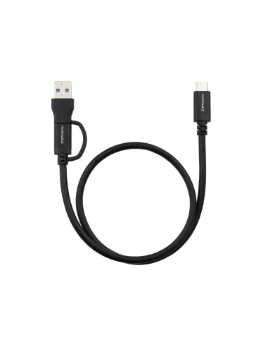 Nanocable 10.01.4803 Cable USB-C 3.2 Gen2 10Gbp 60W, 4K/60Hz, USB-C+USB-A/M-USB-C/M, Negro,3m