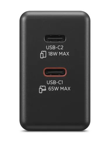 Cargador Lenovo Dual USB?C 65W GaN Negro