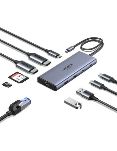 Dock USB-C Ugreen Revodok Pro 10 en 1 para monitores