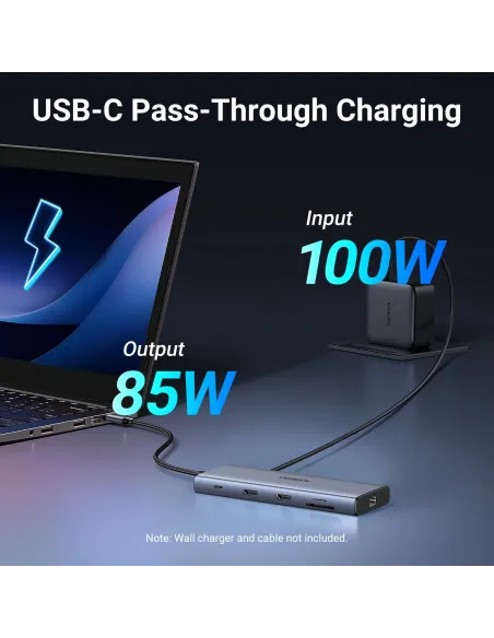 Dock USB-C Ugreen Revodok Pro 10 en 1 para monitores