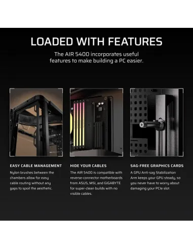 Torre Corsair AIR 5400 RS-R ARGB Negra