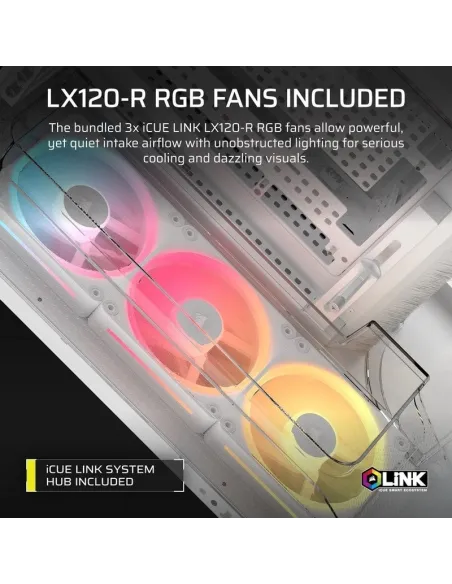 Torre Corsair AIR 5400 RGB LX-R iCUE Link Blanca