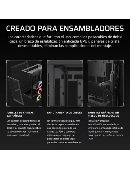 Torre Corsair 3500X RS-R ARGB Negro